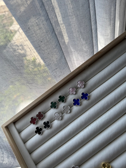 Silver Clover Earring