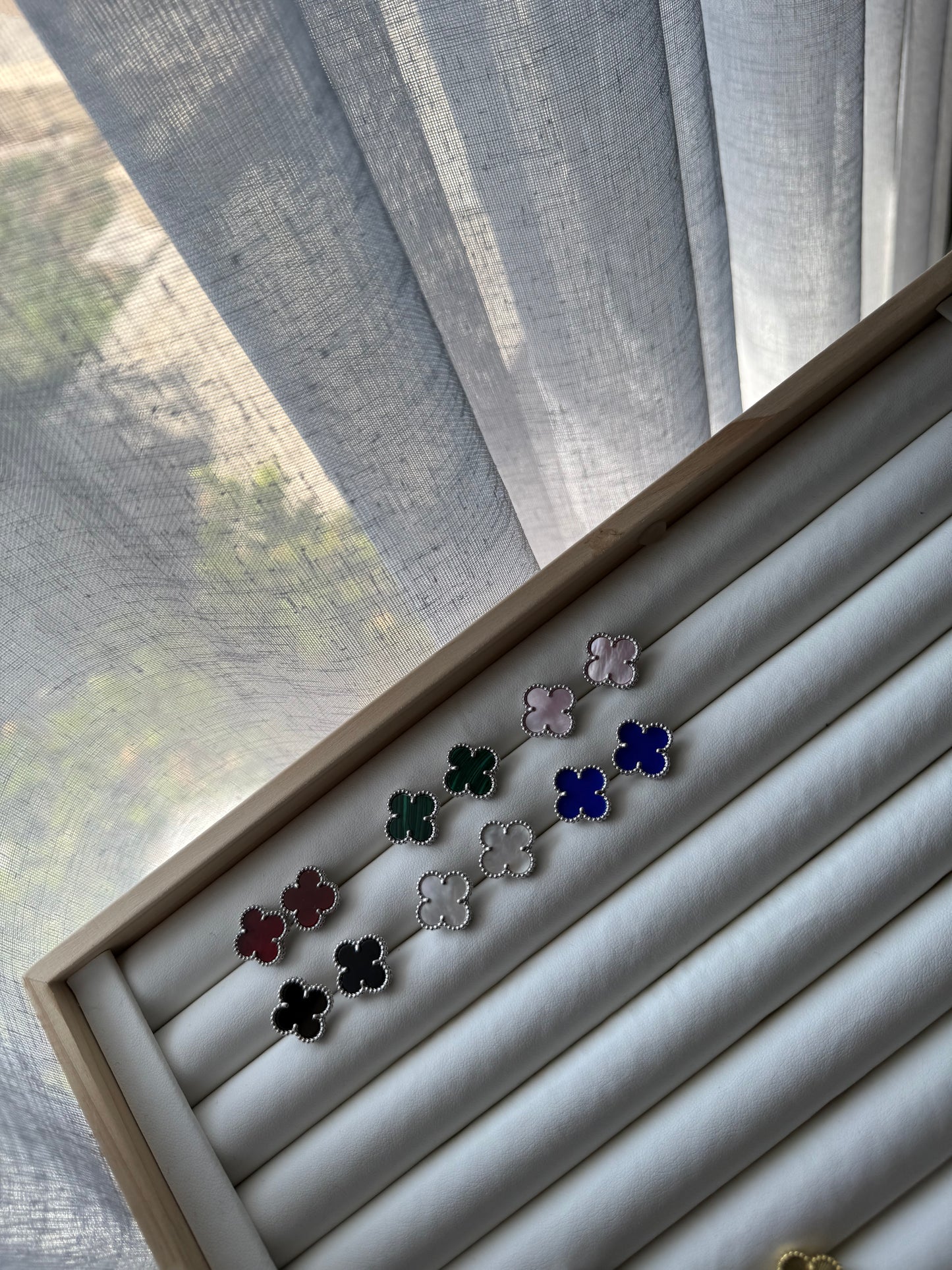 Silver Clover Earring