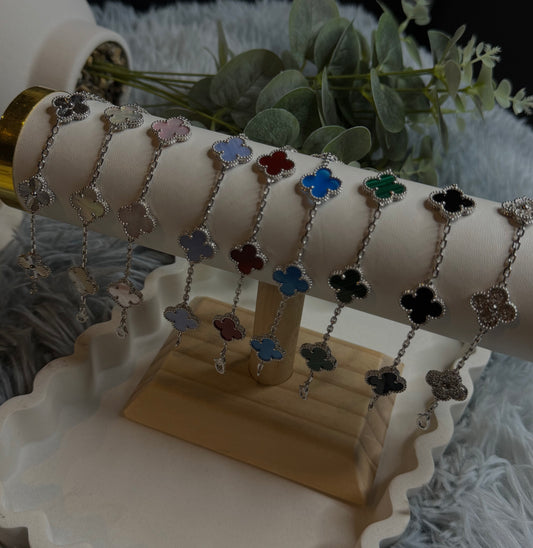Silver Clover Bracelet